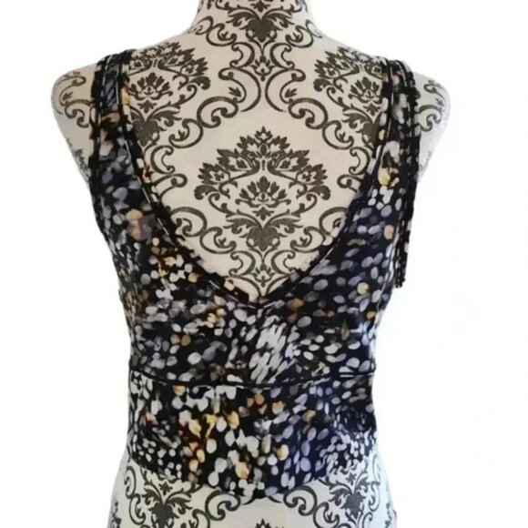 Lululemon Power Pivot Tank Metropolis Glow Black Cream Orange Women's size 10 - Picture 6 of 13